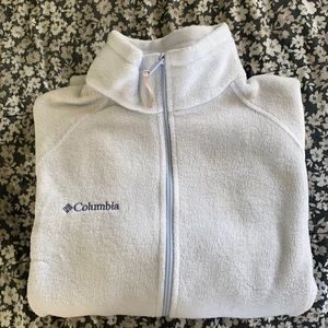 Columbia Light Blue Full Zip Fleece Jacket